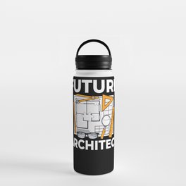 Architecture Designer Engineering House Architect Water Bottle