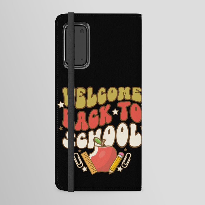 Welcome back to school retro vintage art Android Wallet Case
