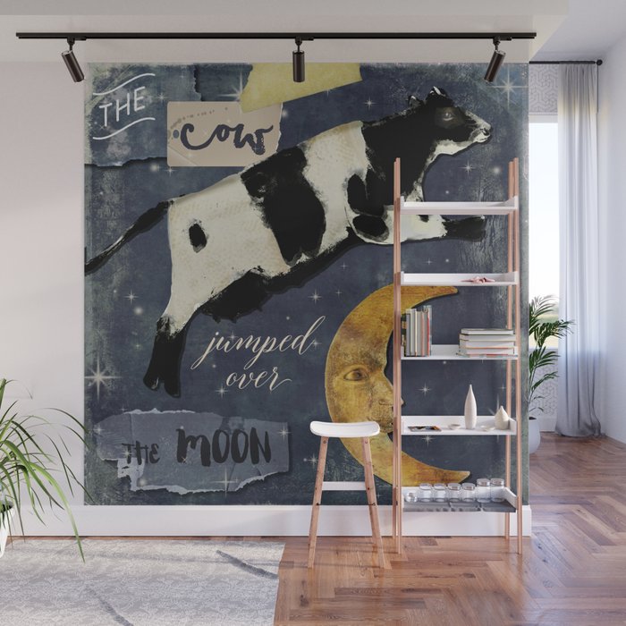 Cow Jumped Over The Moon Wall Mural
