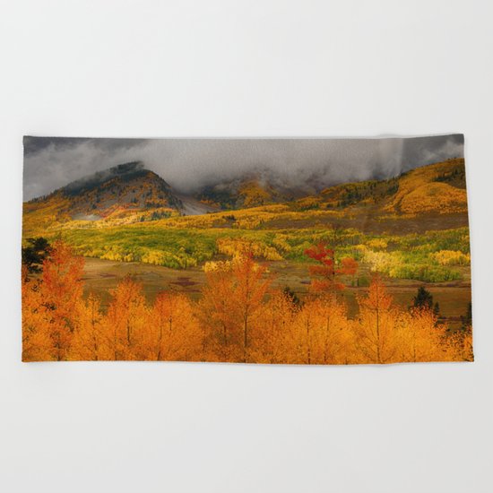 Colorado Fall Colors Beach Towel