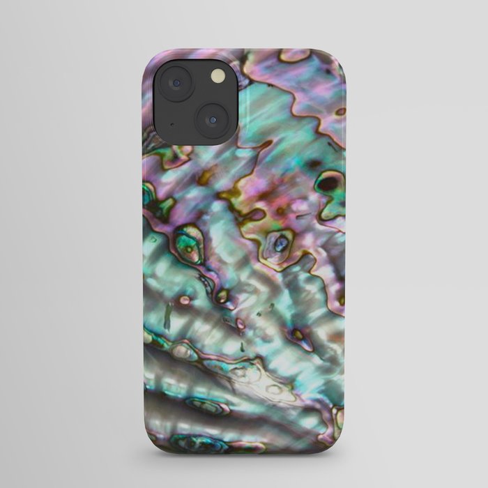Glowing Cotton Candy Pink & Green Abalone Mother of Pearl iPhone Case