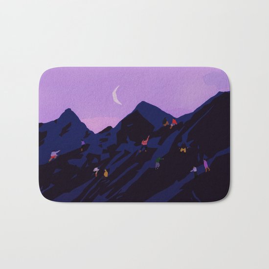 Moonlight mountain Bath Mat