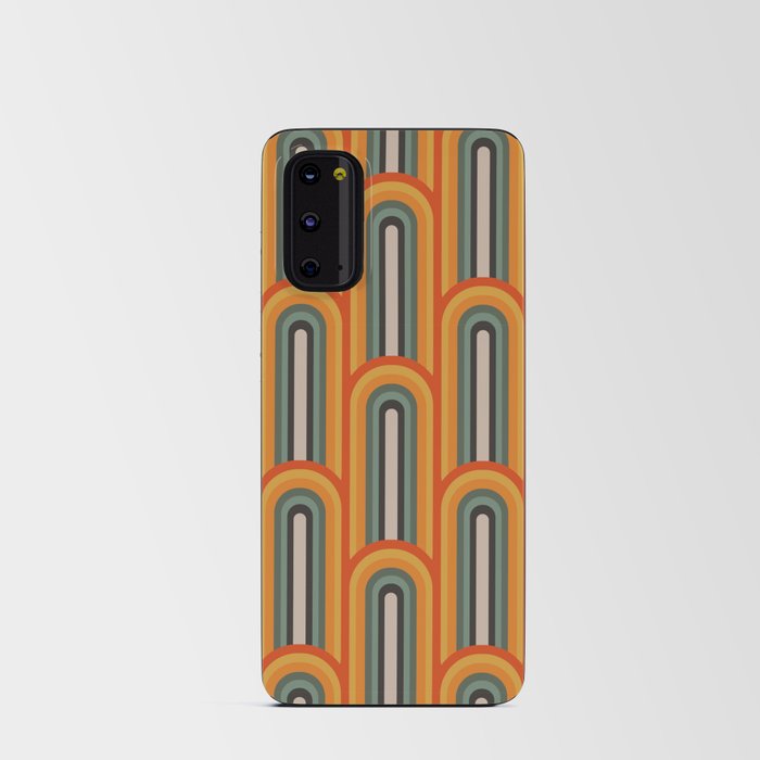 Retro Rainbows 70s Pattern Android Card Case