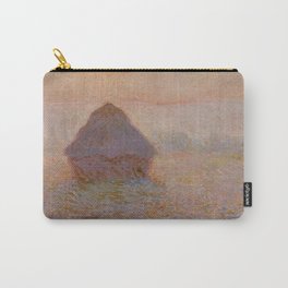 Grainstack Sun in the Mist by Claude Monet, 1891 Carry-All Pouch
