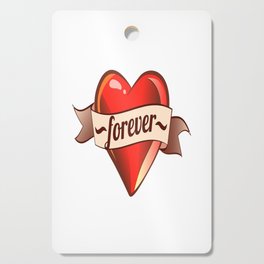 FOREVER ROMANTIC HEART TATTOO Cutting Board