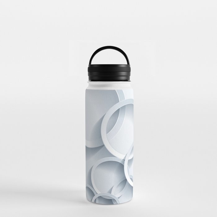 Abstract Techno Bubble Grey Background. Water Bottle