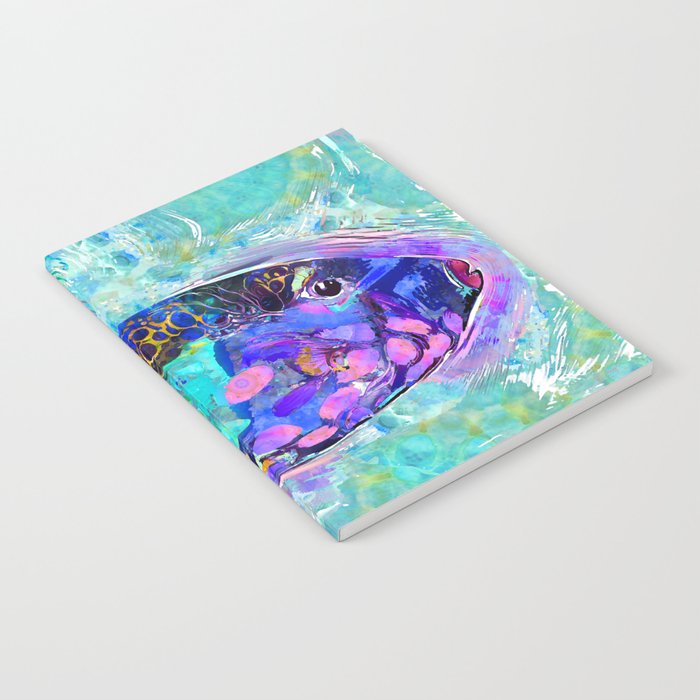 Colorful Whimsical Triggerfish Fishy Fish Beach Art Notebook