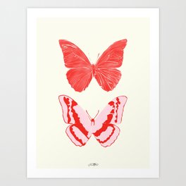 life after death / twin butterflies Art Print