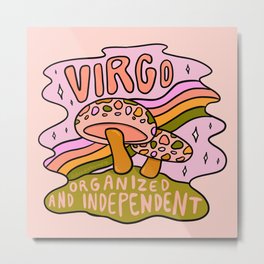 Virgo Mushroom Metal Print