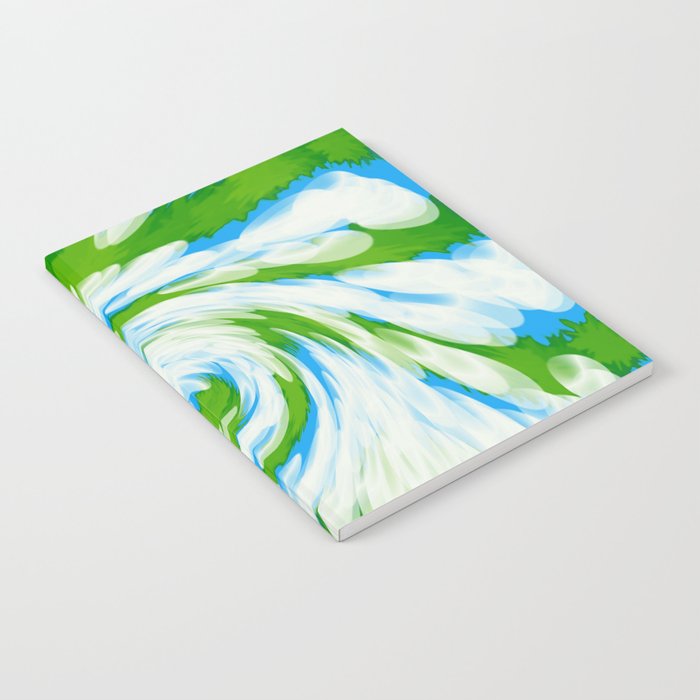 Groovy Green Blue Swirl Notebook