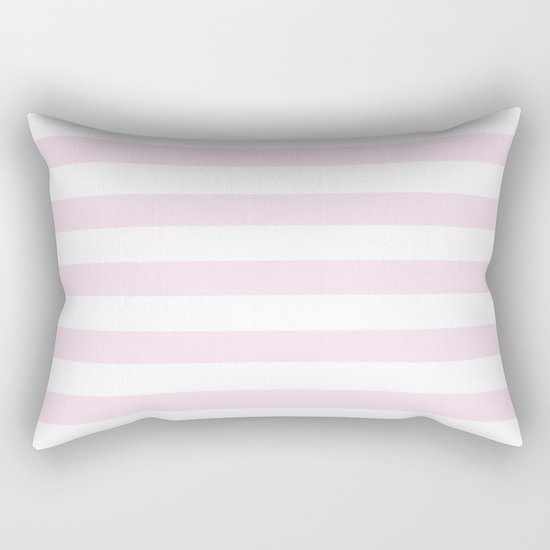 Simply Striped in Desert Rose Pink Rectangular Pillow