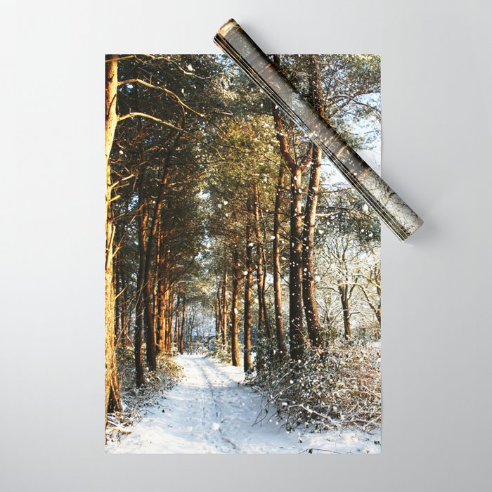 Forest Snow Scene Wrapping Paper By Alanharman Society6