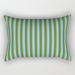 [ Thumbnail: Light Sky Blue, Dark Sea Green, and Dark Olive Green Colored Striped Pattern Rectangular Pillow ]