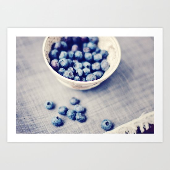 Fresh Blueberries Kitchen Art Art Print