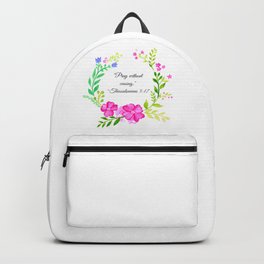 "Pray Without Ceasing" ~Thessalonians 5:17 Backpack | Lord, Praying, Amen, Floral, Bibleverse, God, Bible, Flower, Christianity, Hope 