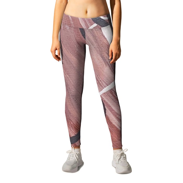 Tangled Abstract Acrylic Painting Leggings