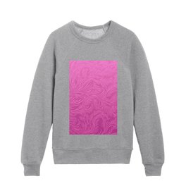 PURPLE DAMASK LEAF BACKROUND. Kids Crewneck