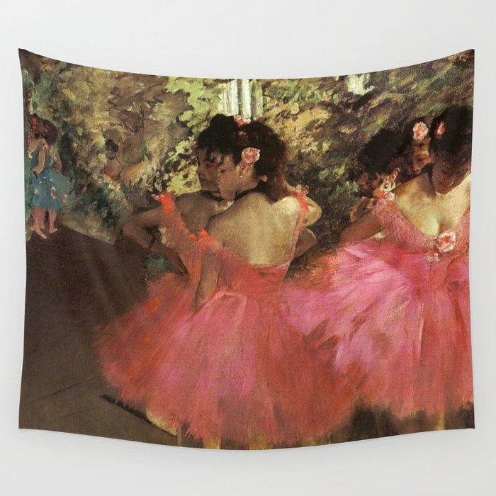 Dancers In Pink 1885 By Edgar Degas | Reproduction | Famous French Painter Wall Tapestry