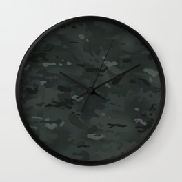 Camouflage: Black Wall Clock