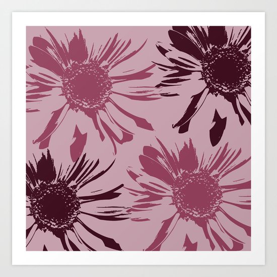 Pink Gerbera Flowers Art Print