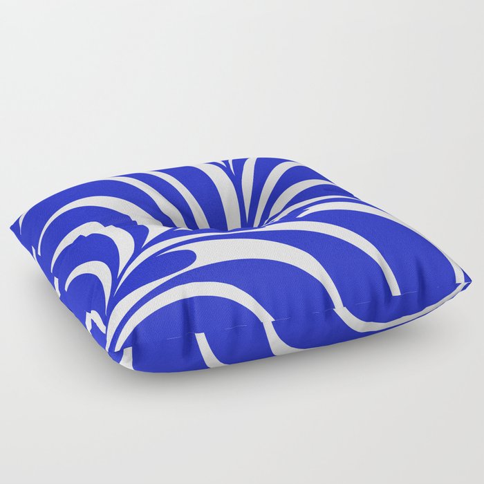 Infinity Blue Leaf - Matisse Floor Pillow