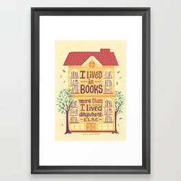 Lived in books Framed Art Print