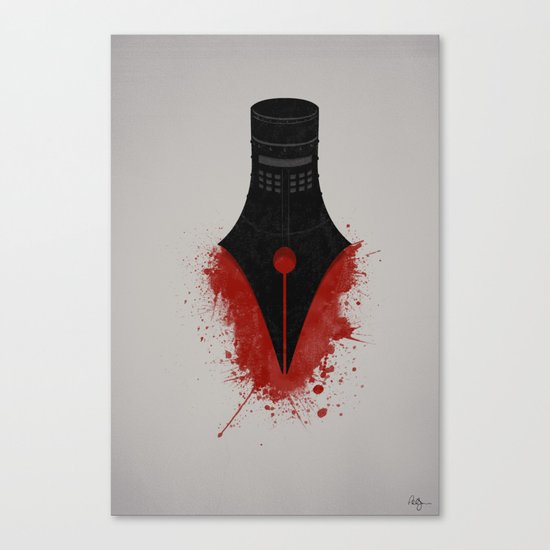 The sword is mightier than the pen Canvas Print