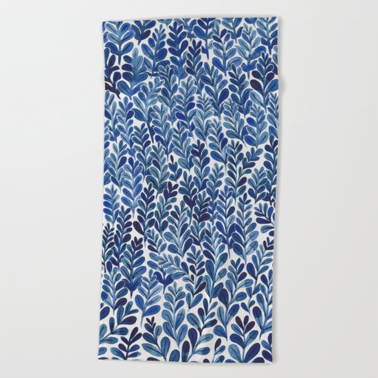 Indigo blues Beach Towel