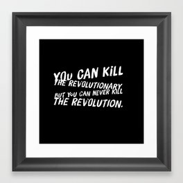 Can Never Kill The Revolution Framed Art Print | Black And White, Blackpantherparty, Revolution, Insubordinate, Change, Graphicdesign, Defiant, Rebel, Radical, Pop Art 