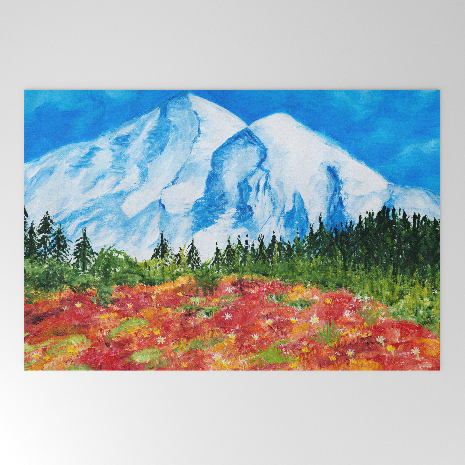 Mt Rainier Meadows Welcome Mat By Artvondanielle Society6
