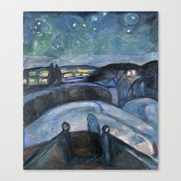 Edvard Munch - Starry Night Canvas Print