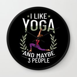 Yoga Beginner Workout Poses Quotes Meditation Wall Clock