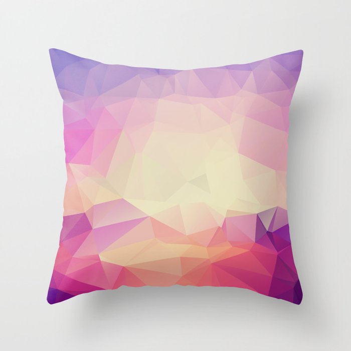 Shining Abstract Polygon Pattern Yellow Purple Pink And Orange Throw Pillow By Pipafineart Shining Abstract Polygon Pattern Yellow Purple Pink And Orange Throw Pillow By Pipafineart