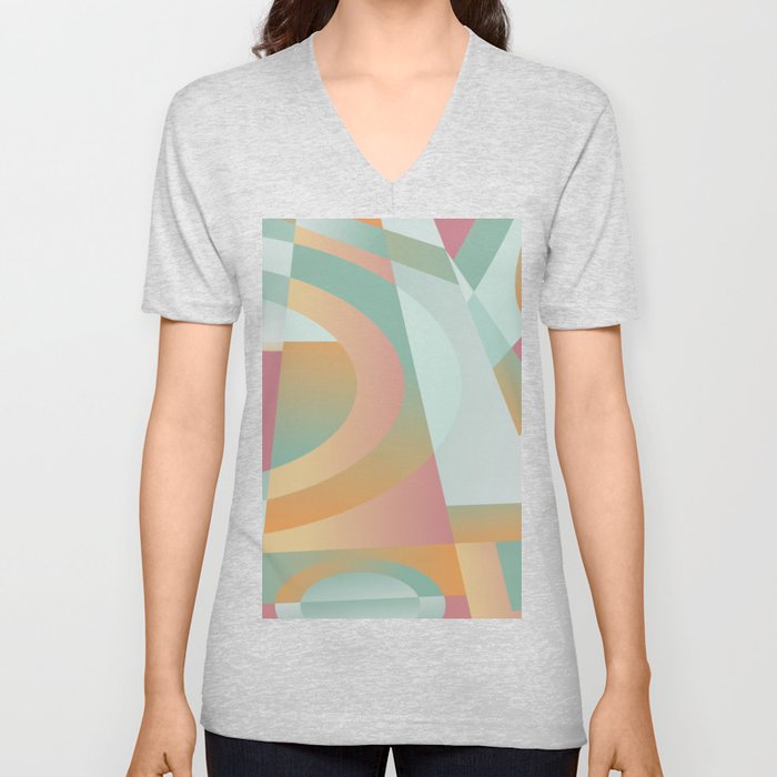 Pastel retro background V Neck T Shirt