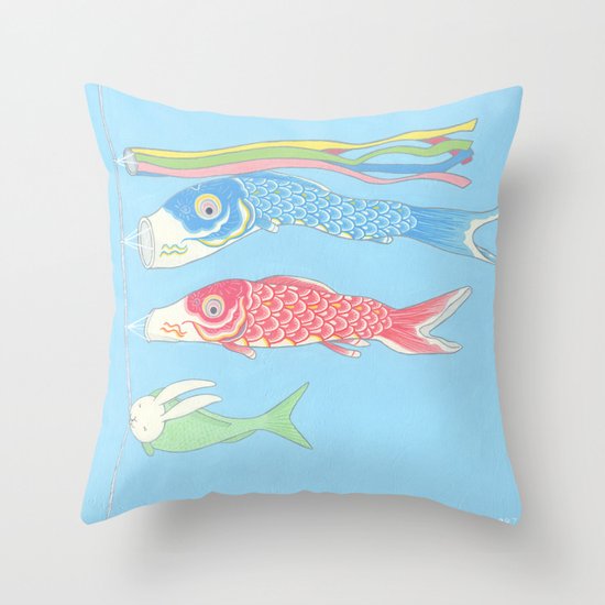 Usagikoinobori Throw Pillow