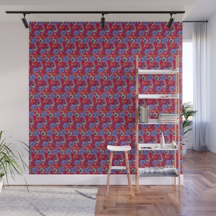 Red and blue Wall Mural