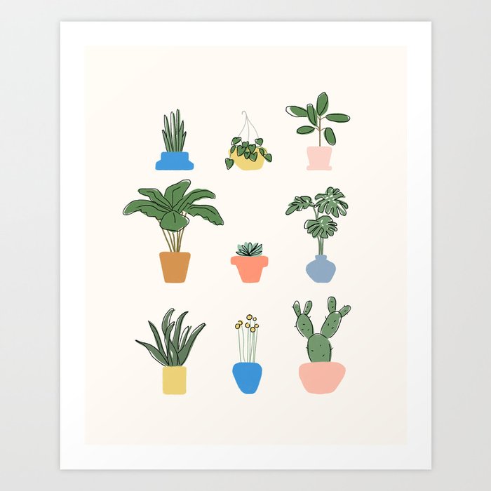 House Plants For Life Art Print