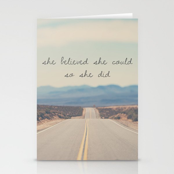she believed she could so she did Stationery Cards