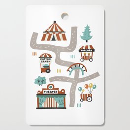 Circus Map Cutting Board