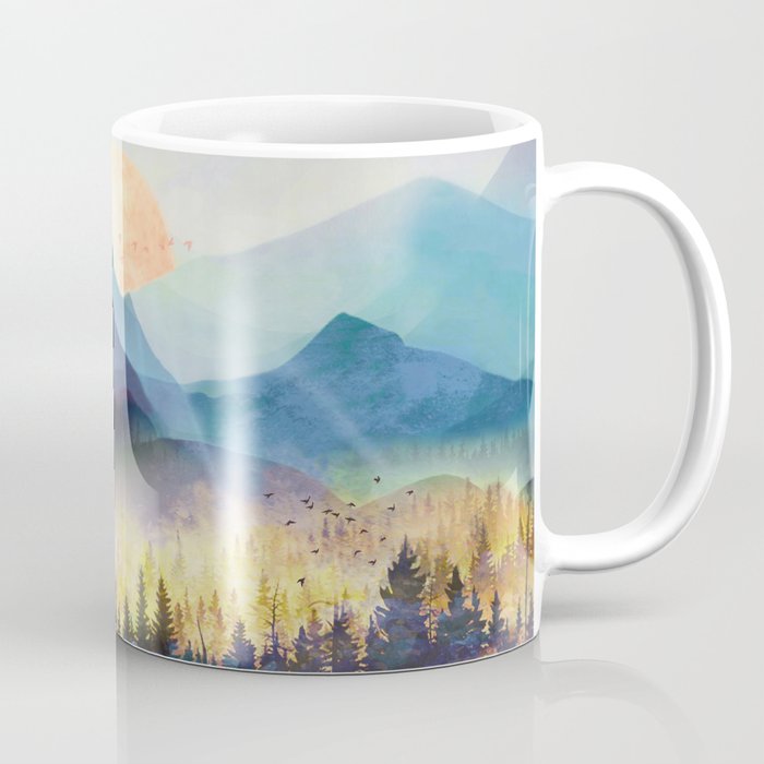 Mountain Lake Under Sunrise Coffee Mug