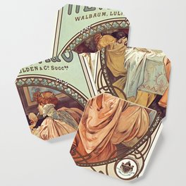 CHAMPAGNE Monopole Alphonse Mucha 1901 Coaster