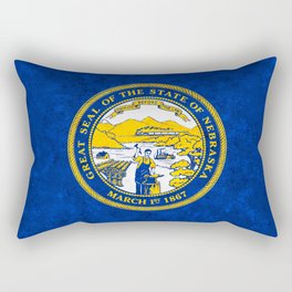 State Flag of Nebraska US Flags Banner Standard Corn Huskers  Rectangular Pillow