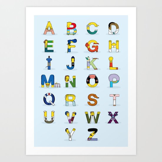 Simphabet Art Print