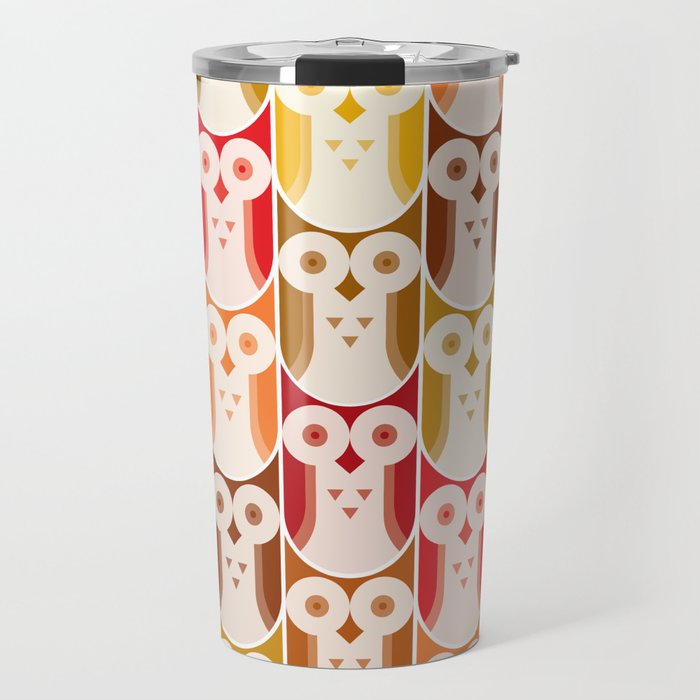 Owl Pattern Travel Mug