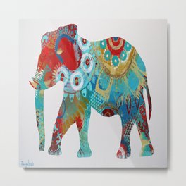 Elephant Metal Print | Pattern, Elephant, Elephantwallart, Elephantposter, Printsofelephants, Elephantprint, Indianelephant, Animalwallart, Printsofanimals, Animal 