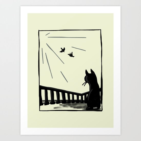 Bird watching Art Print