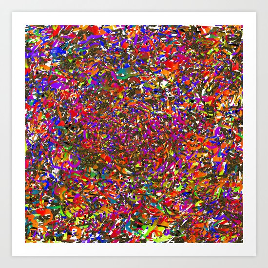 Rainbow Stained Glass Prism Kaleidoscope Potpourri Confetti Piñata Fireworks Art Print