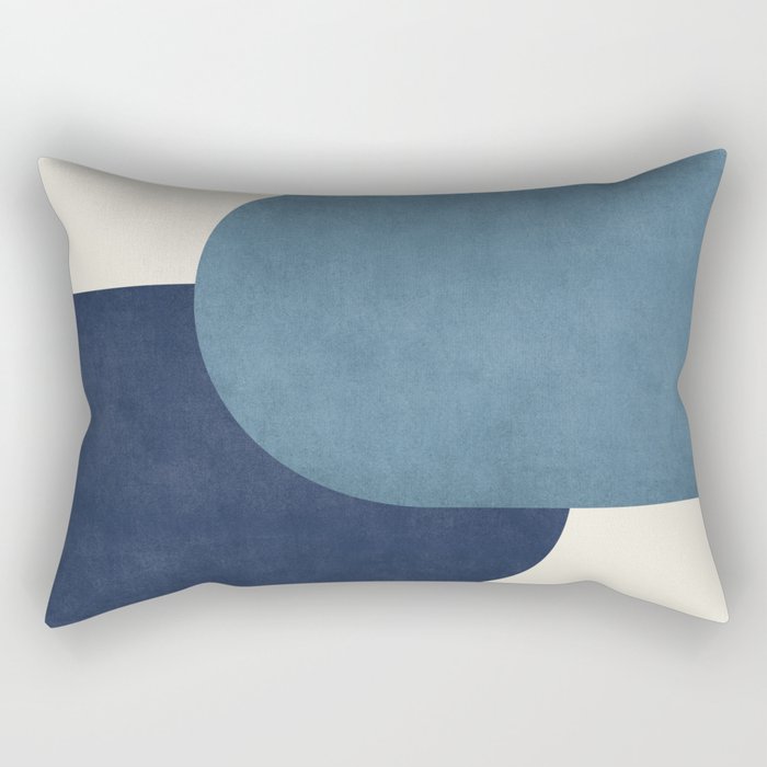 Halfmoon Colorblock - Blue Rectangular Pillow