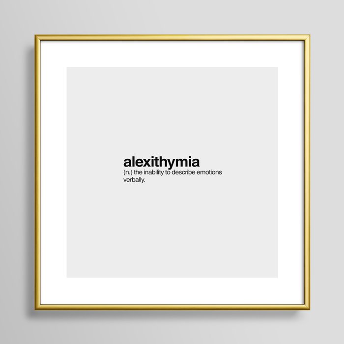 Alexithymia Framed Art Print by onomatophilia | Society6