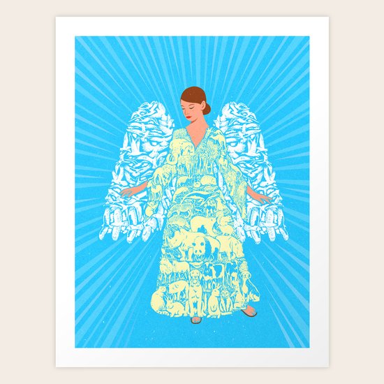 Animal Angel Art Print